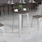 Flash Furniture Round Silver Metal Indoor Table with Wal CH-51080-29M1-SIL-GG - alternate 1